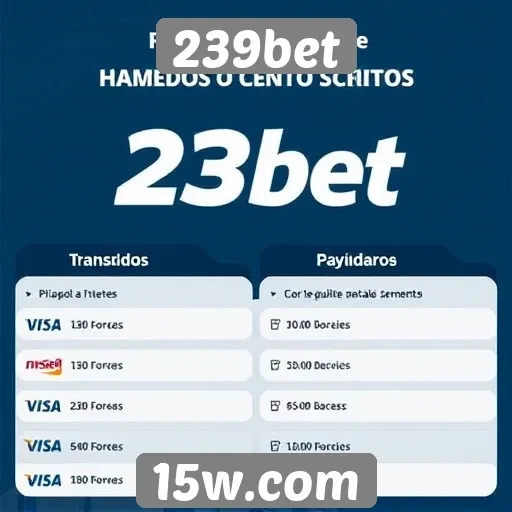 Métodos de pagamento aceitos no 239bet